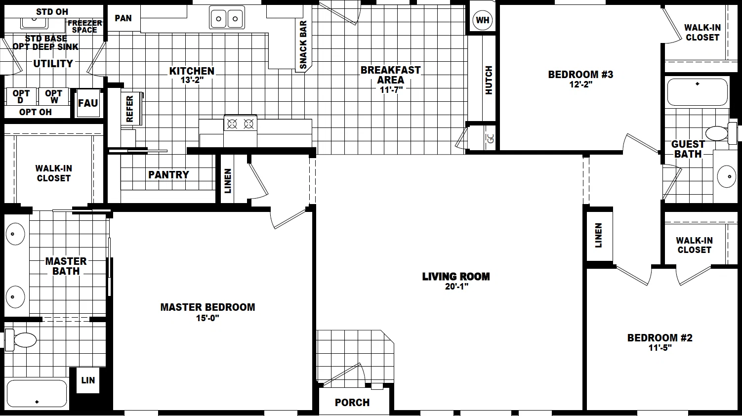 Dn-3256a floor plan home features