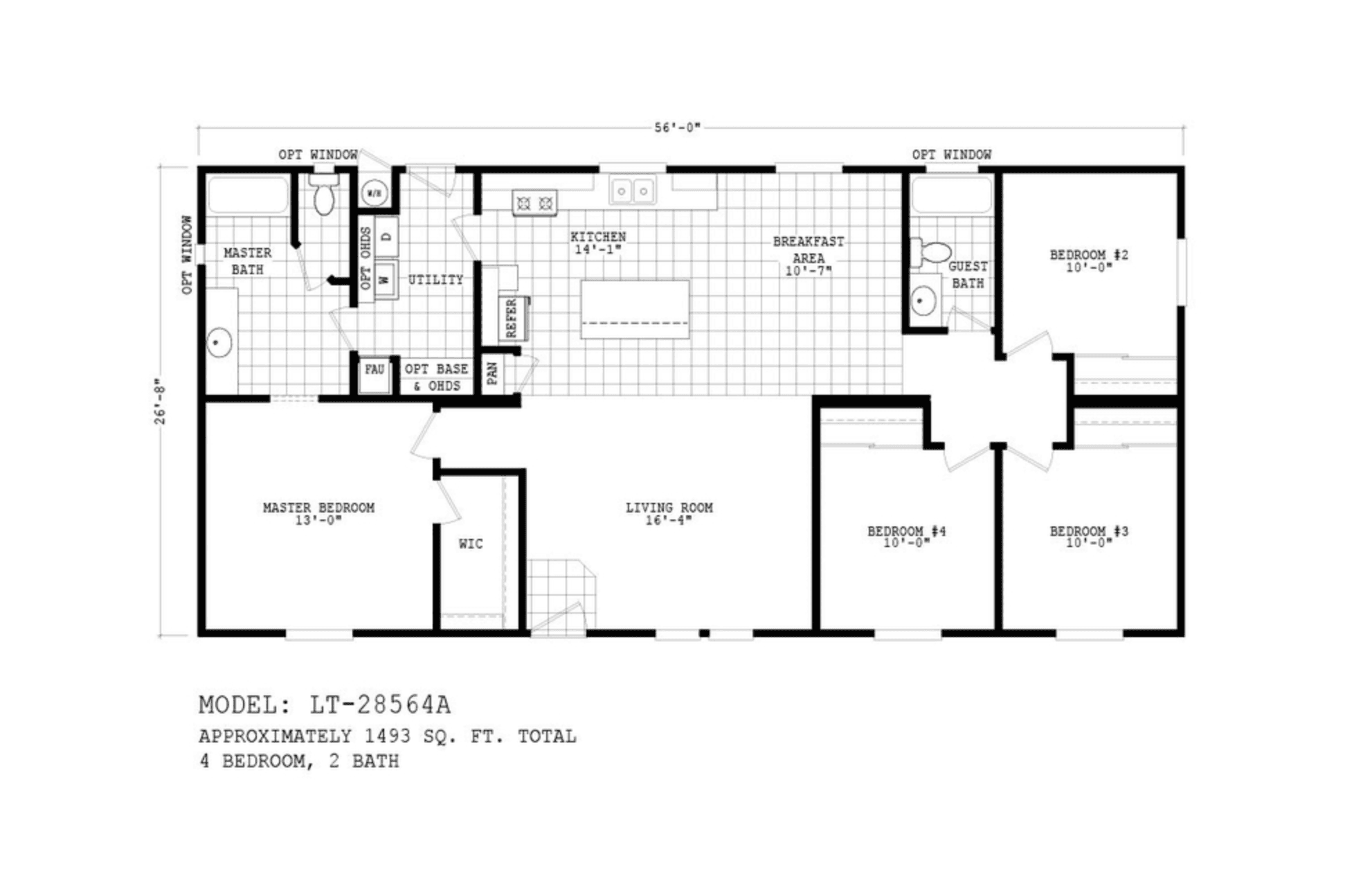 Limited 28564a floor plan home features