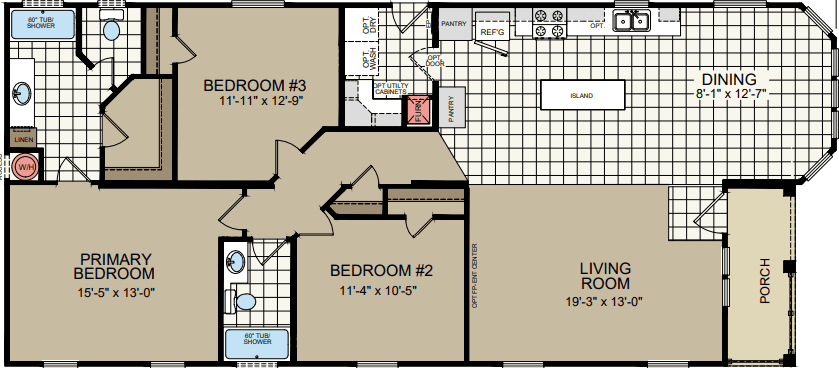 American freedom 2861x floor plan home features
