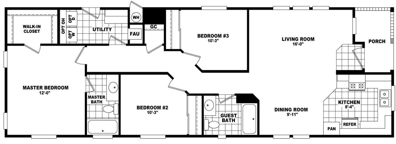 20 wide homes 20603c floor plan home features