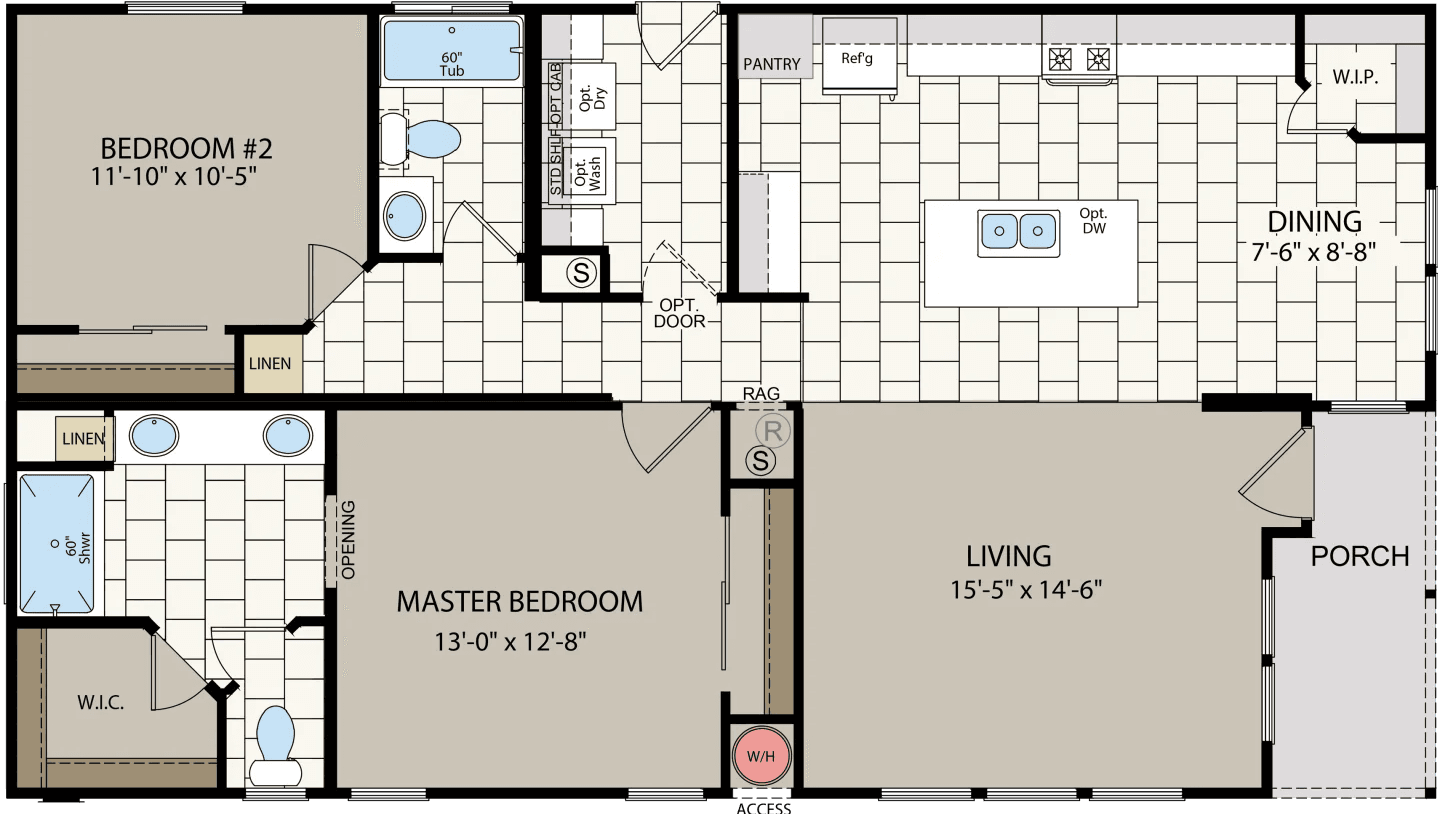 American freedom 2848pc2  floor plan home features