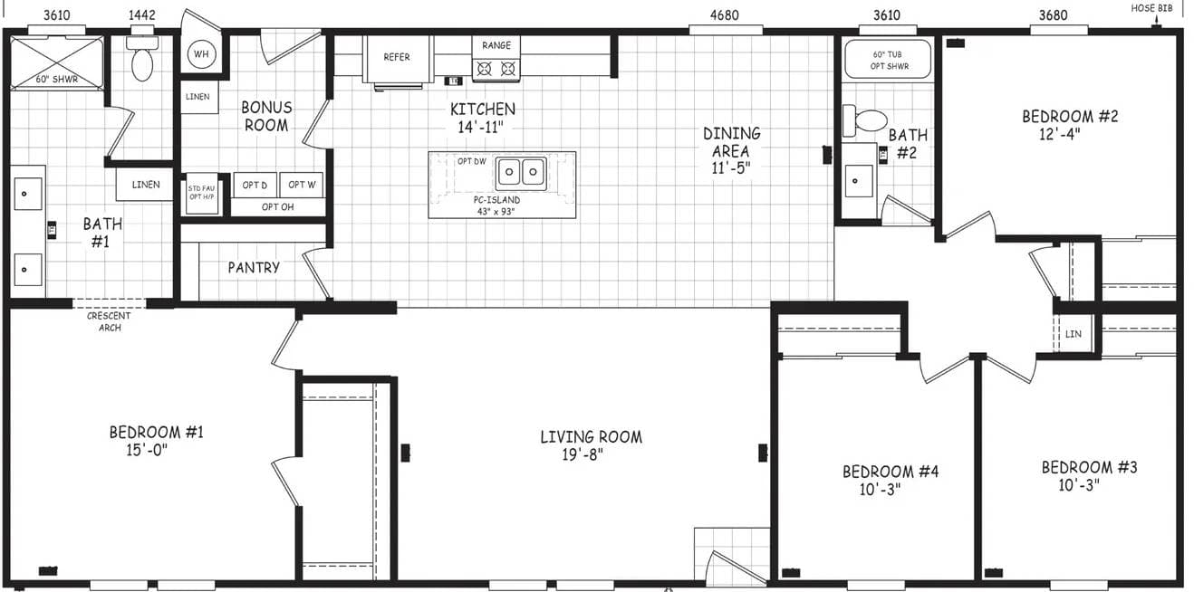 Edge 30624a floor plan home features