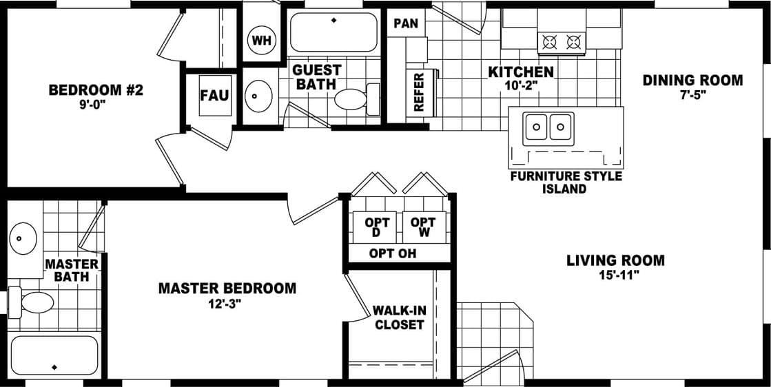 20 wide homes 20402a floor plan home features