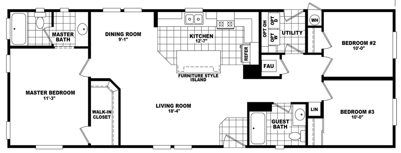 20 wide homes 20563b floor plan home features