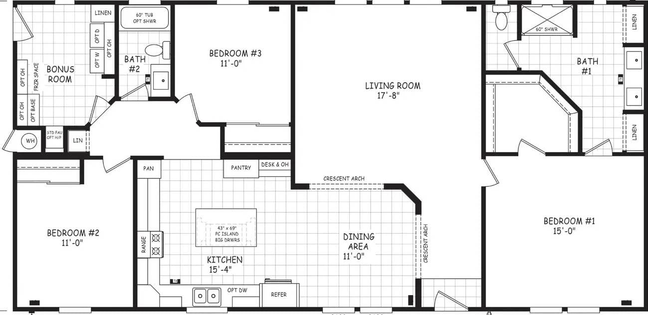 Edge 30603a floor plan home features